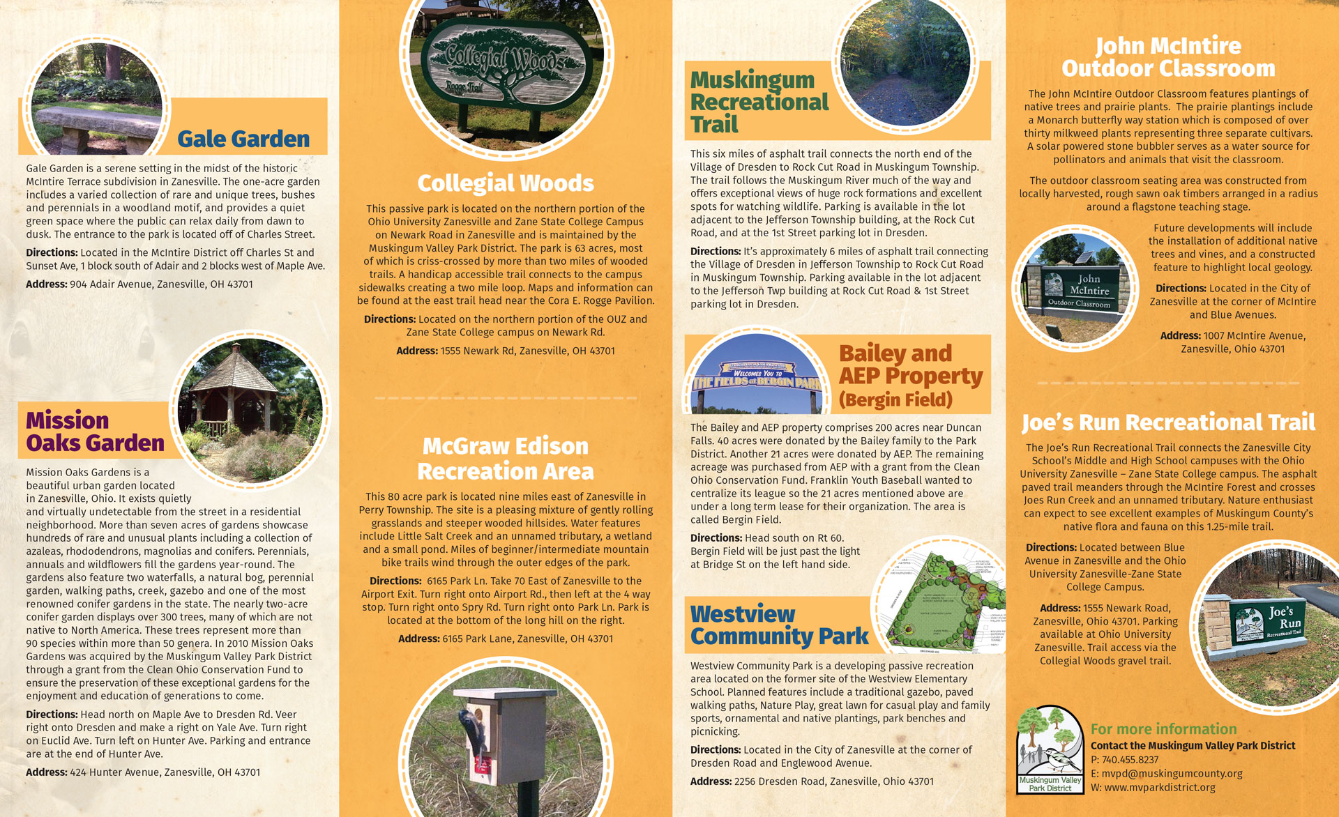 Muskingum Valley Park District Guide